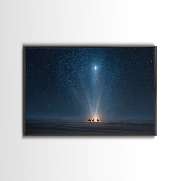 Star Of Wonder – Framed Canvas Print – Christian Wall Art – Christmas Art – Christian Art Canvas – Christian Christmas Decor – Christian Gi