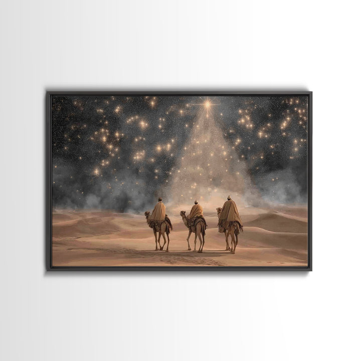 Bethlehem Journey, Framed Canvas Print, Christian Christmas Art, Christian Art Canvas, Christmas Wall Art, Christian Decor, Christian Art W