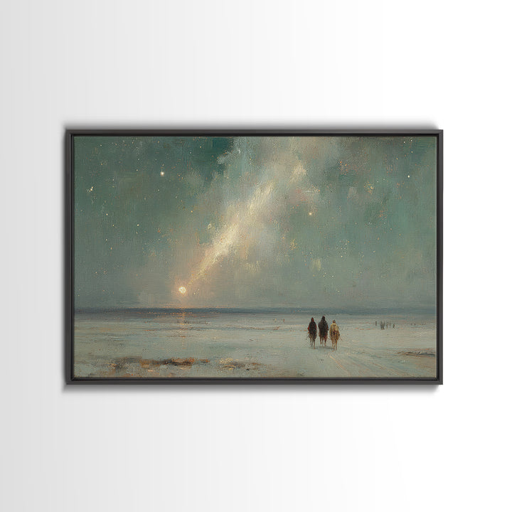 Heaven’s Radiant Sign – Framed Canvas Print – Christian Art Canvas – Christmas Art Prints – Christian Wall Art – Christian Decoration – Chr