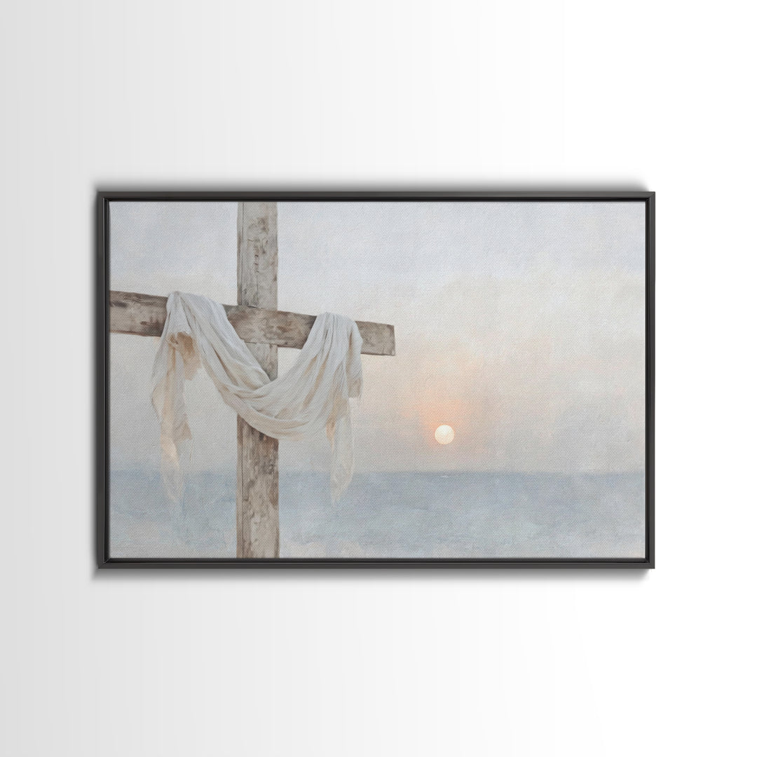 Morning Of Redemption | Framed Canvas Print | Christian Wall Art | Subtle Christian Art | Christian Art Canvas | Christian Painting