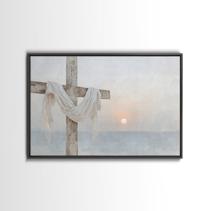 Morning Of Redemption | Framed Canvas Print | Christian Wall Art | Subtle Christian Art | Christian Art Canvas | Christian Painting