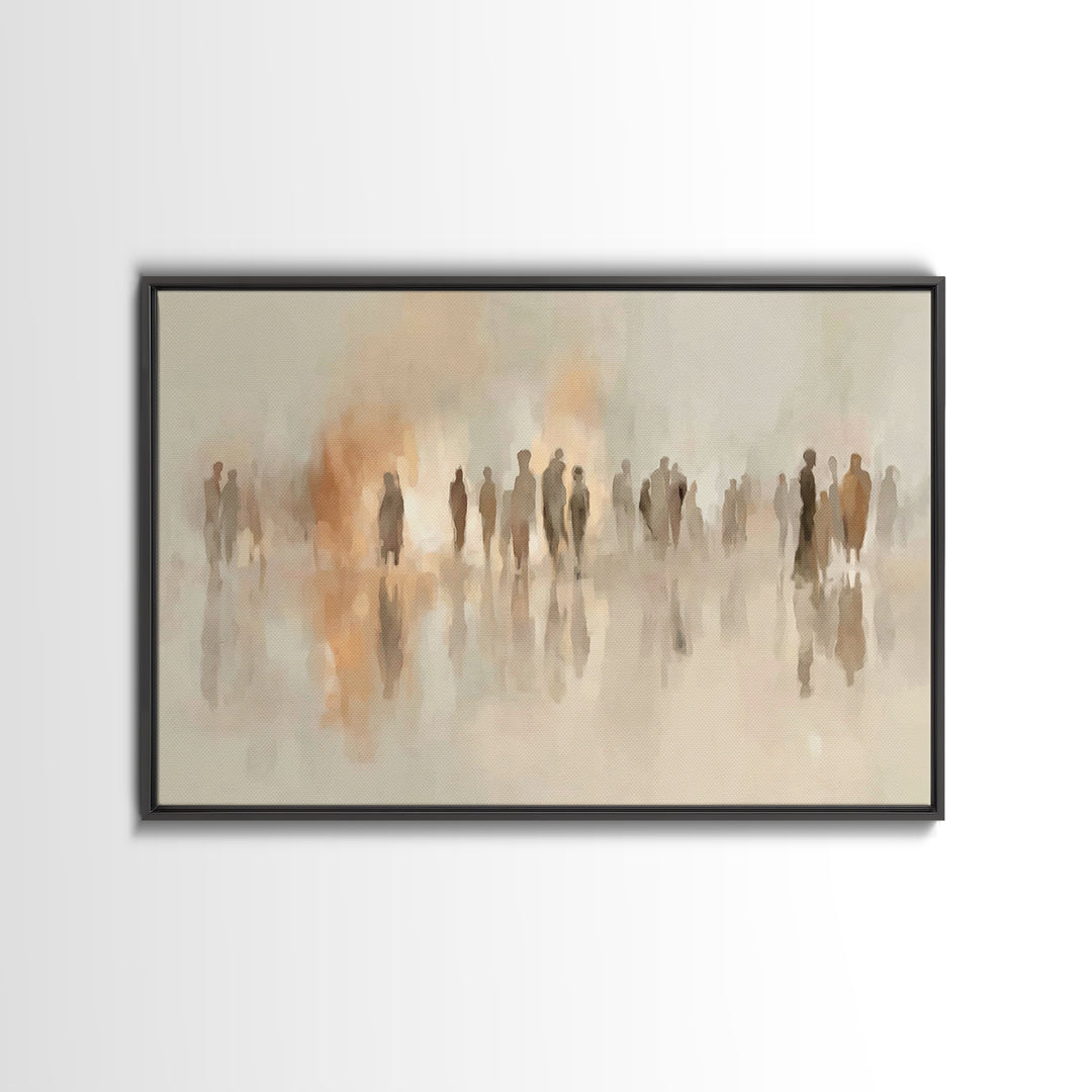Pilgrims Of Light | Framed Canvas Print | Christian Painting | Christian Wall Art | Christian Decor | Christmas Art | Christian Art Canvas