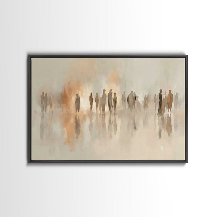 Pilgrims Of Light | Framed Canvas Print | Christian Painting | Christian Wall Art | Christian Decor | Christmas Art | Christian Art Canvas