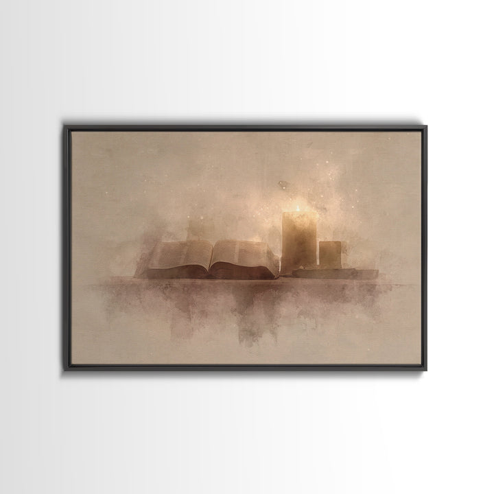 Eternal Word | Framed Canvas Print | Christmas Art | Christian Decor | Christian Art Canvas | Christian Wall Art | Christian Painting