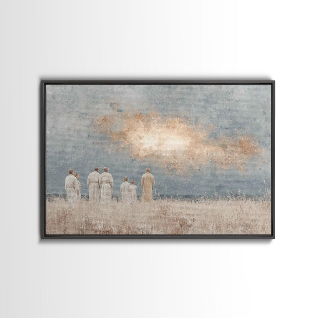 Heavenly Wonder – Framed Canvas Print – Christian Wall Art – Christian Christmas Art – Christian Art Canvas – Jesus Painting – Christmas Wa