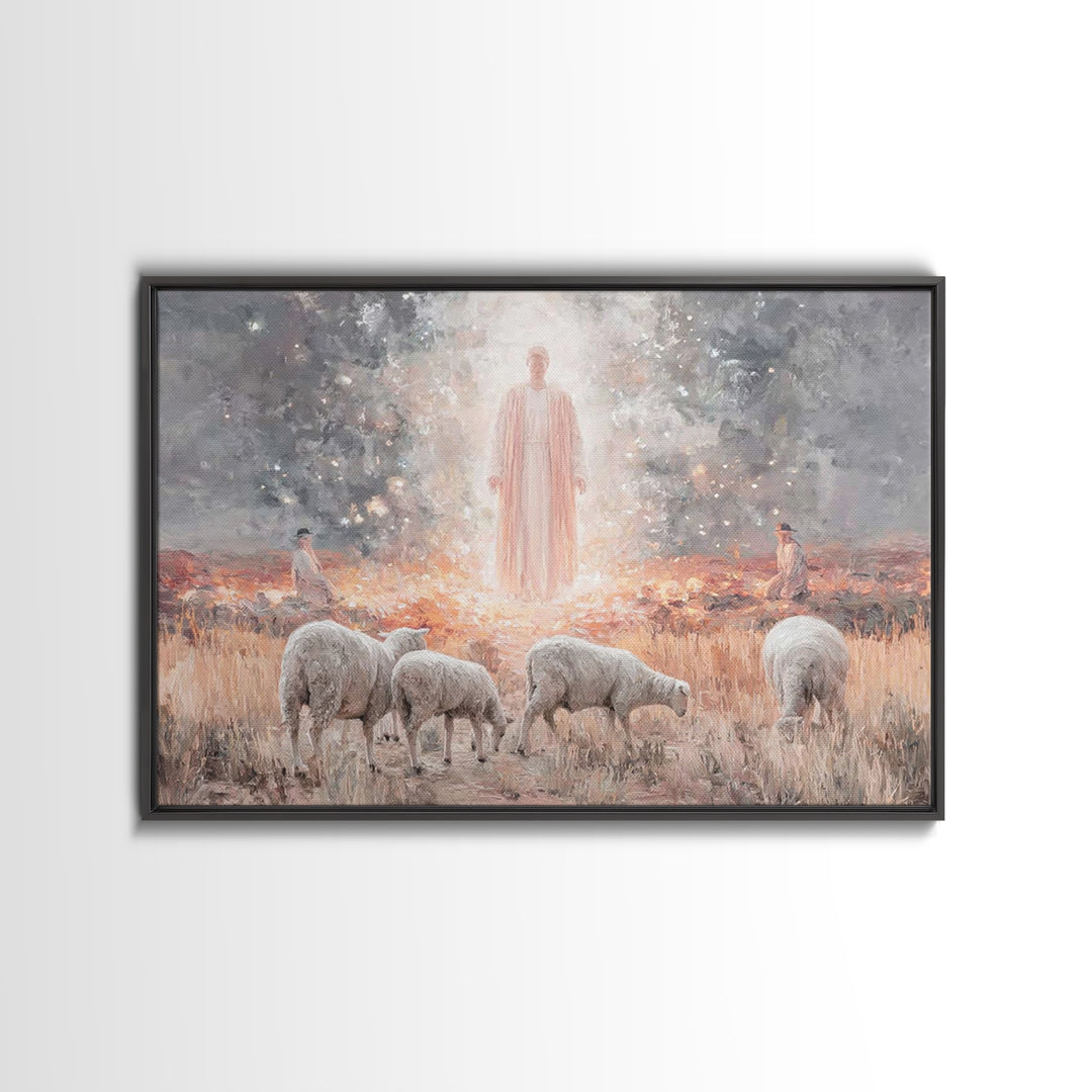 Radiant Messiah – Framed Canvas Print – Christian Art Canvas – Christian Christmas Art – Christian Wall Art – Christmas Art – Jesus Paintin