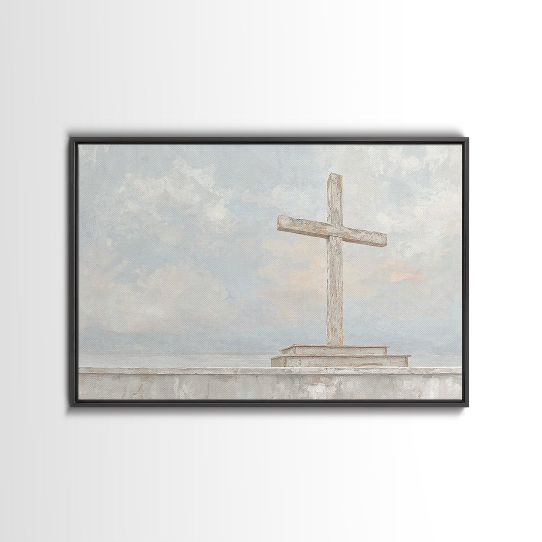 Light Of Redemption, Framed Canvas Print, Christian Wall Art, Christian Art Canvas, Subtle Christian Art, Christian Gift