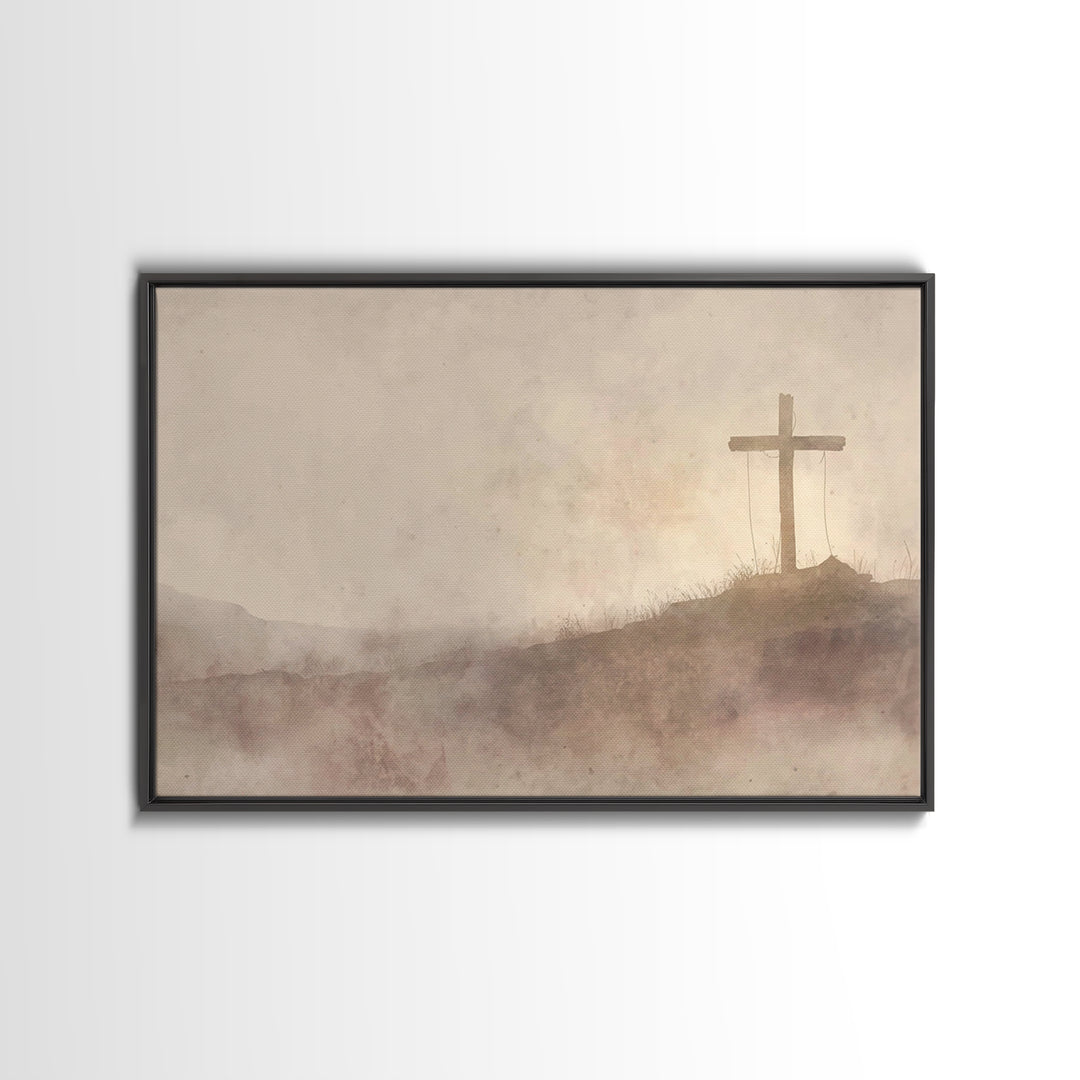 Hope In The Stillness | Framed Canvas Print | Christian Wall Art | Christian Art Canvas | Subtle Christian Art | Christian Gift