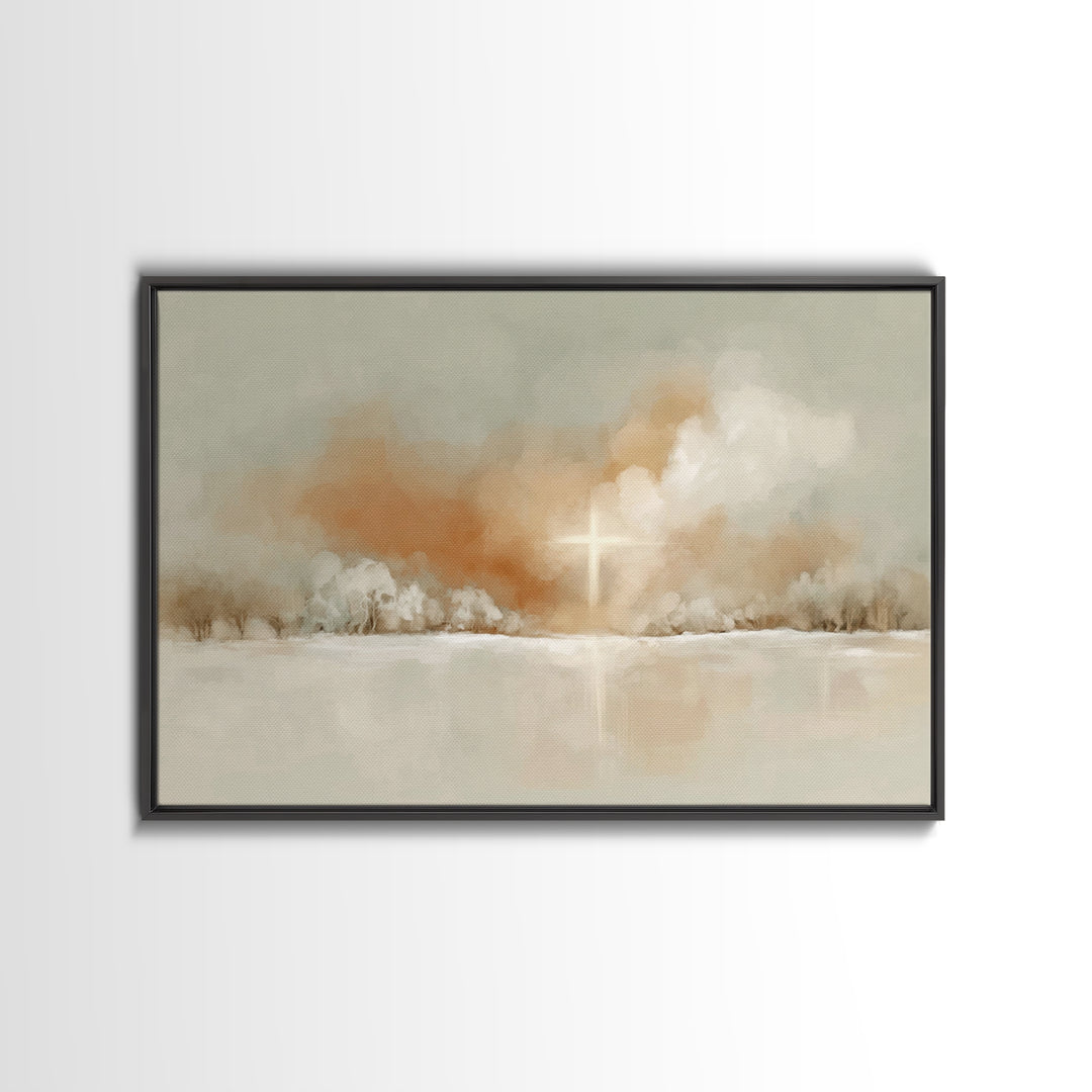 Star Of Salvation – Framed Canvas Print – Christian Wall Art – Christian Art Canvas – Christian Christmas Art – Christian Gift