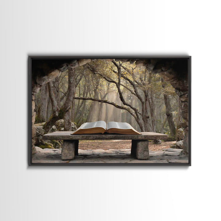 Serenity Of Word | Framed Canvas Print | Christian Wall Art | Christian Art Canvas | Subtle Christian Art | Christian Painting | Christian