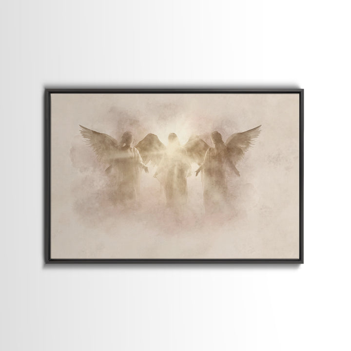 Trinity Of Light – Framed Canvas Print – Christian Art Canvas – Christian Wall Art – Christian Decor – Christmas Art – Subtle Christian Art
