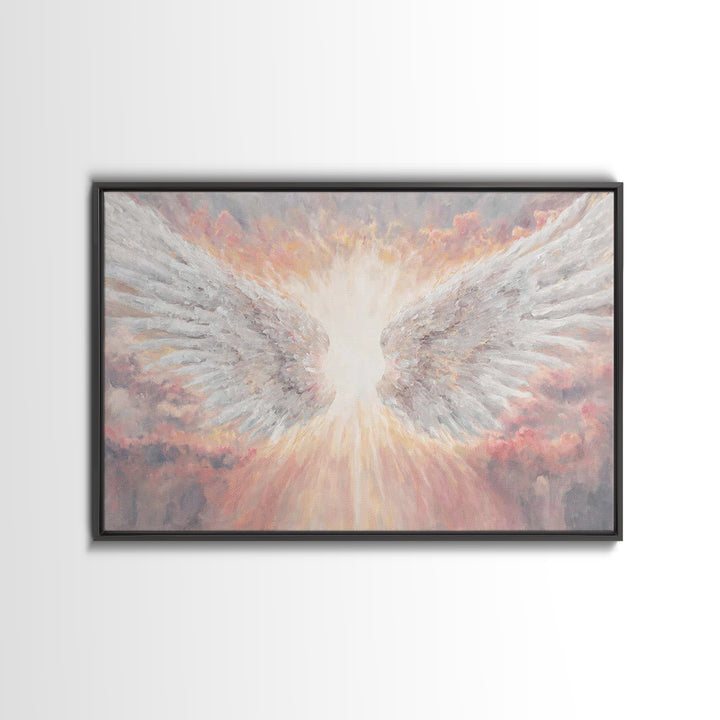 Heavenly Radiance – Framed Canvas Print – Christian Wall Art – Christian Art Canvas – Abstract Christian Art – Christian Art Painting – Chr