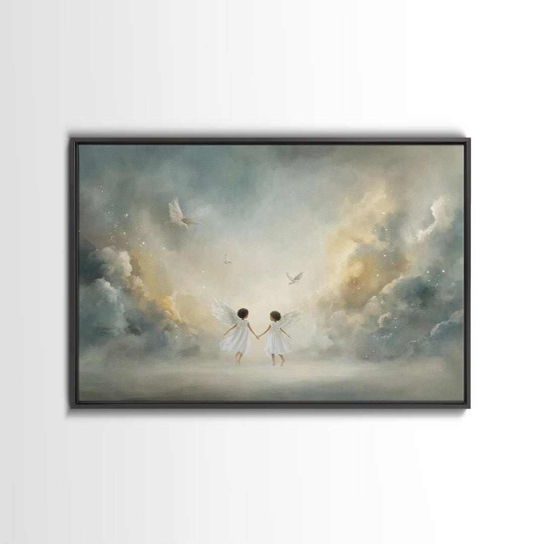 Heavenly Innocence – Framed Canvas Print – Christian Wall Art – Christian Christmas Art – Christian Art Canvas – Christian Gift Ideas