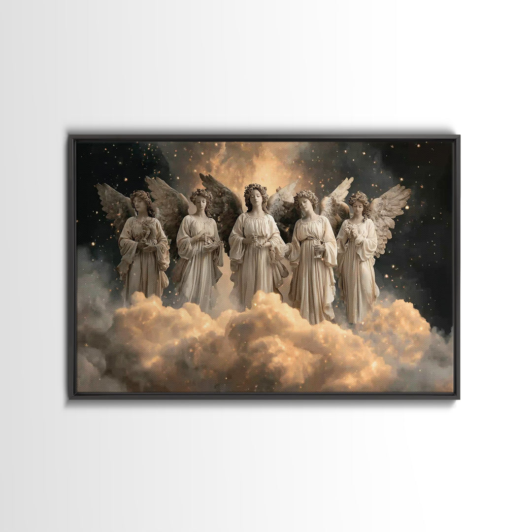 Cloudborn Host | Framed Canvas Print | Christian Art Canvas | Christian Wall Art | Large Christian Painting | Christian Christmas Art | Chr