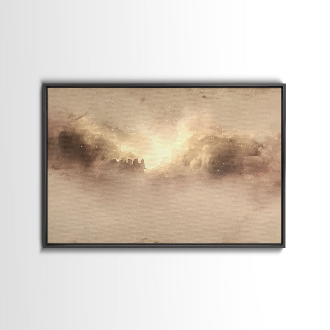 Celestial Worship – Framed Canvas Print – Christian Art Canvas – Christian Paintings – Christmas Wall Art – Subtle Christian Art – Christia