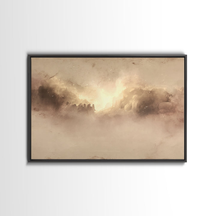 Celestial Worship – Framed Canvas Print – Christian Art Canvas – Christian Paintings – Christmas Wall Art – Subtle Christian Art – Christia