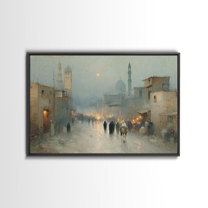 Bethlehem Journey Calm, Framed Canvas Print, Christian Art Canvas, Christian Wall Art, Christmas Art, Christian Christmas Art