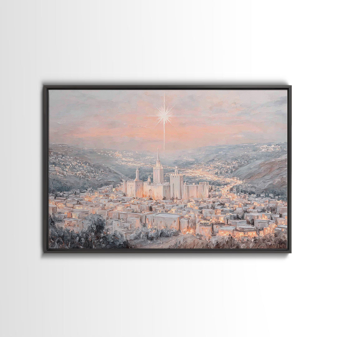 Dawn Of The Promise | Framed Canvas Print | Christmas Wall Art | Christian Art Canvas | Christian Christmas Art | Christian Art
