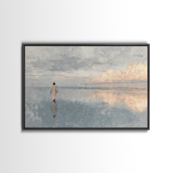 Walk Of Faith – Framed Canvas Print – Christian Wall Art – Christian Art Canvas – Christian Art – Christian Painting