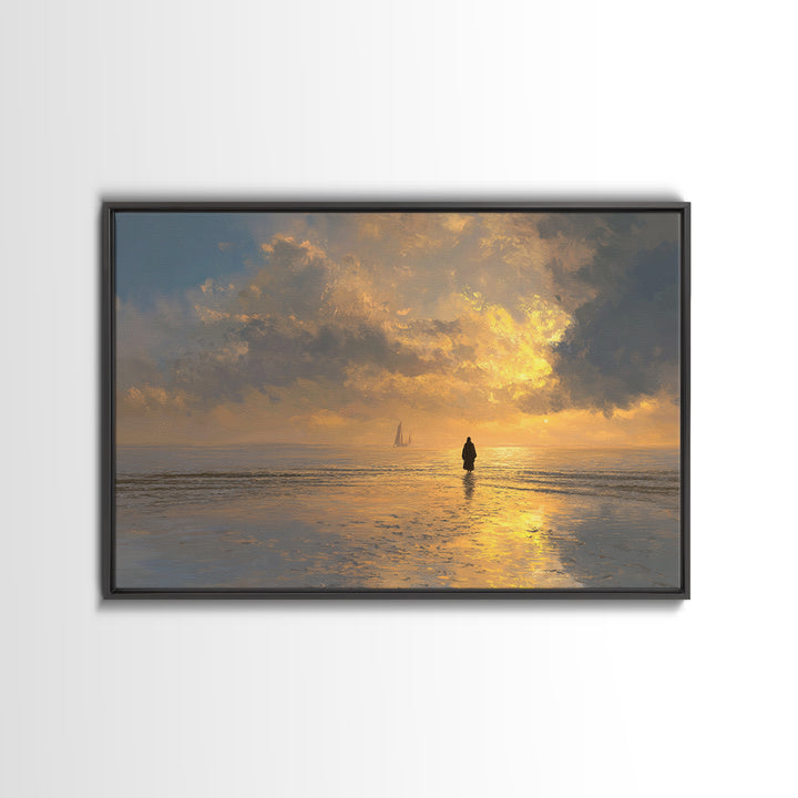 Sunset Promise – Framed Canvas Print – Christian Art Canvas – Jesus Painting – Christian Wall Art – Christmas Art – Christian Decor