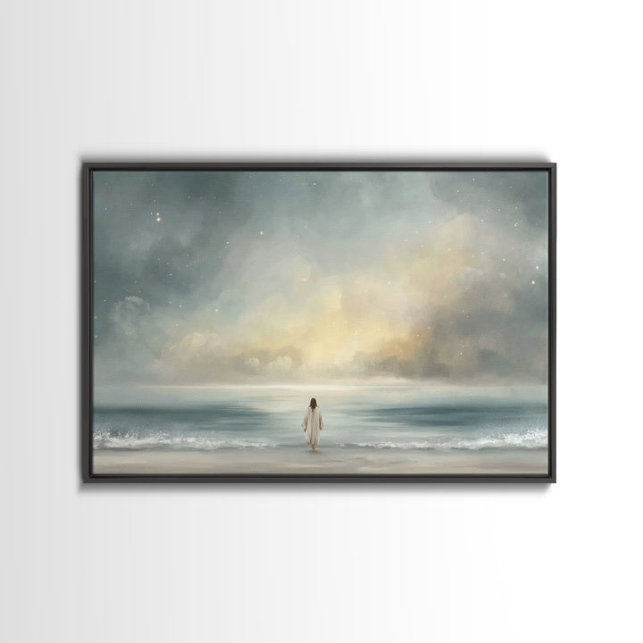 Eternal Dawn – Framed Canvas Print – Christian Wall Art – Jesus Painting – Christian Art Canvas – Christian Christmas Art – Christian Gift