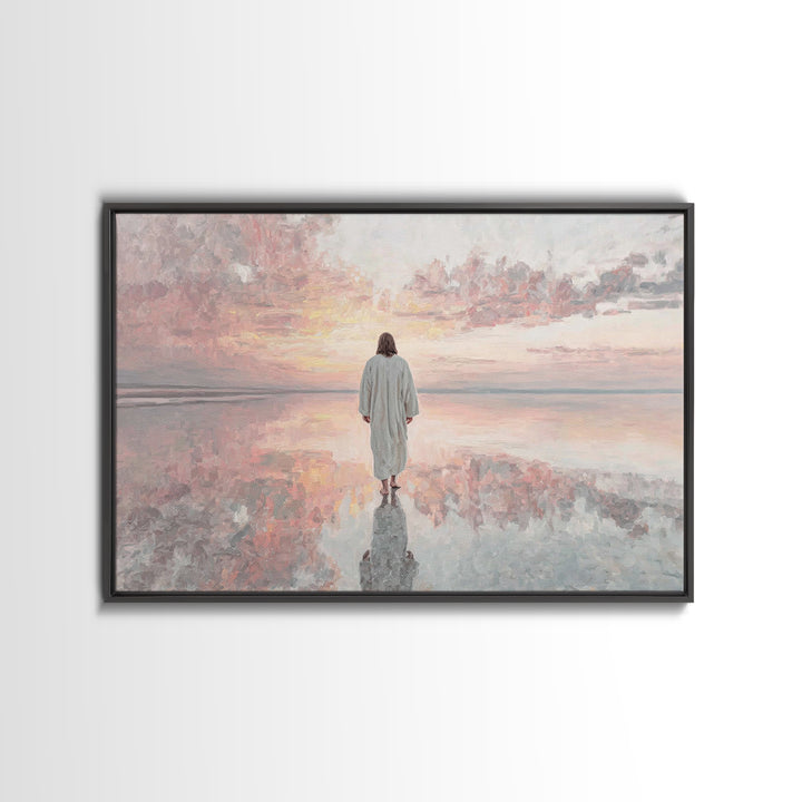 Blessed Path – Framed Canvas Print – Christian Christmas Art – Christian Wall Art – Christian Art Canvas – Jesus Painting – Christian Decor