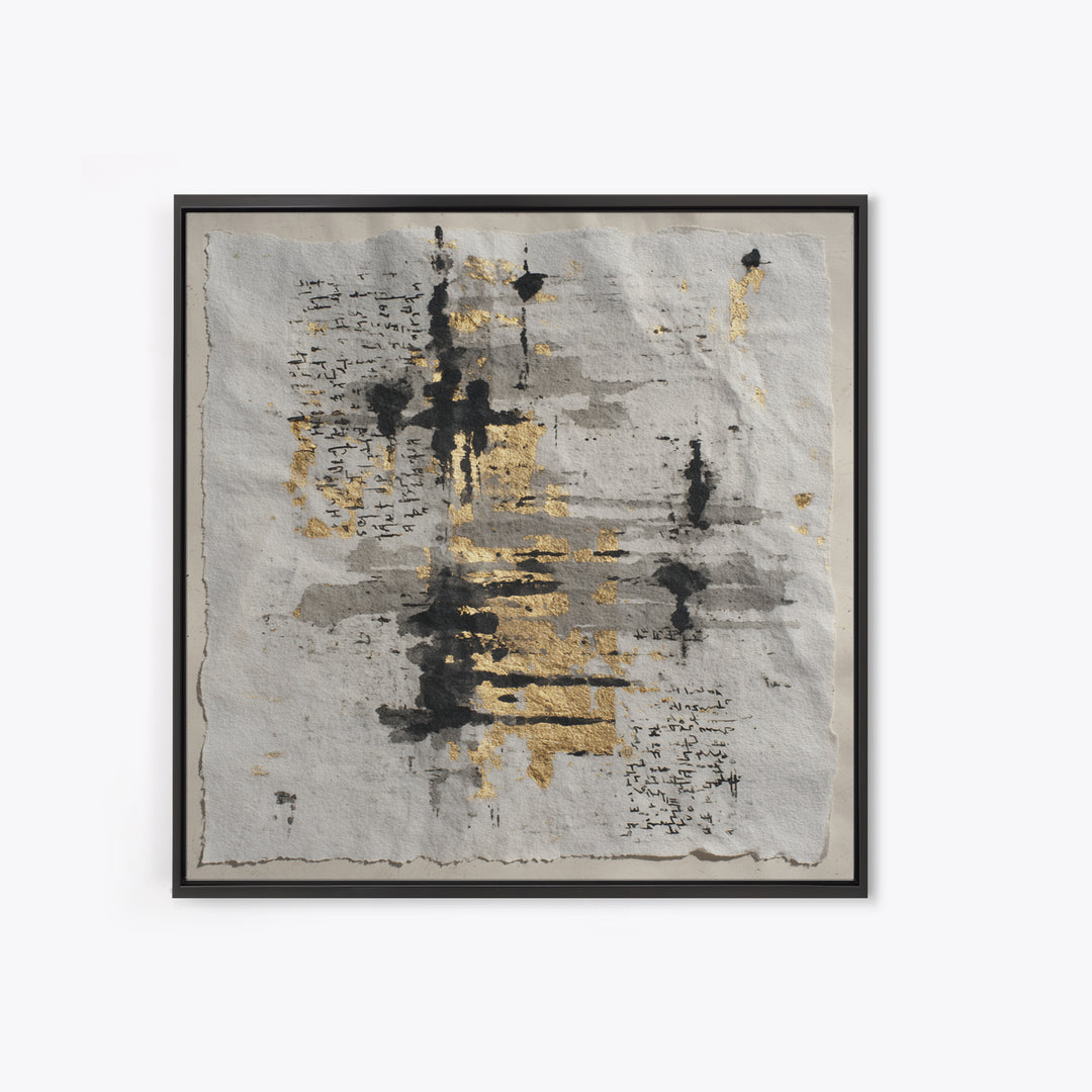 Abstract Prayer Flag of Brush Marks Canvas Print, Calligraphy Art, Printable Wall Art, Living Room Decor, Fine Art, Script, CAL-1x1-23