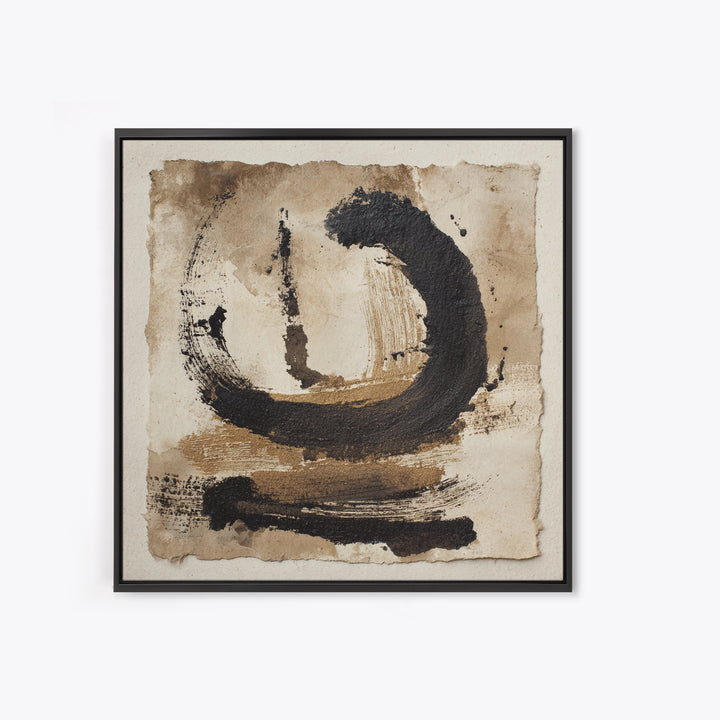 Expressive Musical Rhythm Painted as Ink Strokes Canvas Print, Calligraphy Art, Digital Download Art, Living Room Decor, Script, CAL-1x1-72