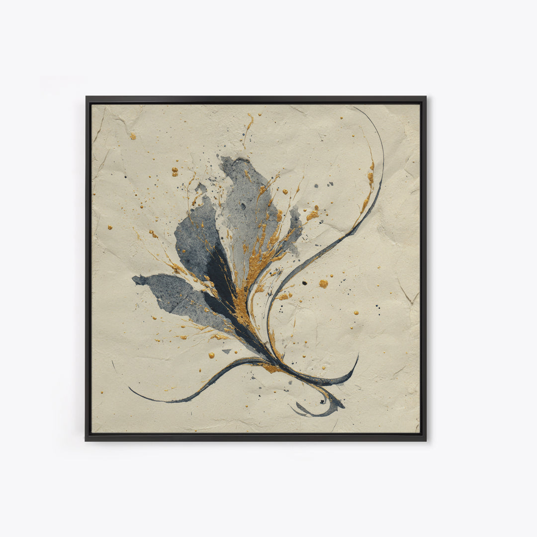 Single Elegant Flourish Shaped Like a Flower Canvas Print, Calligraphy Art, Room Decor, Living Room Decor, Fine Art, Script, CAL-1x1-77