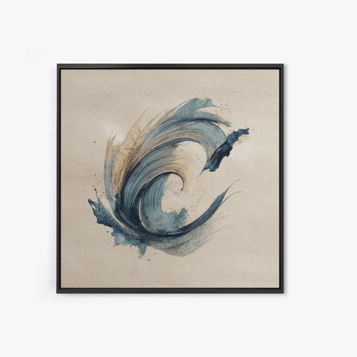 Modern Calligraphy Wave Canvas Print, Calligraphy Art, Neutral Decor, Living Room Decor, Fine Art, Script, Wall Art, Home Decor, CAL-1x1-82