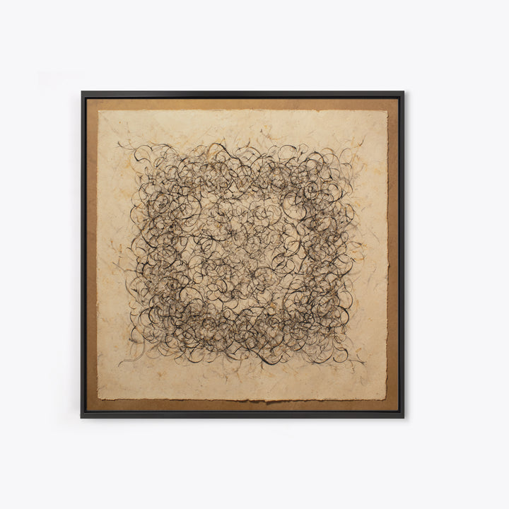 Baroque Scrollwork Made from Looping Pen Strokes Canvas Print, Calligraphy Art, Japanese Decor, Living Room Decor, Script, CAL-1x1-84