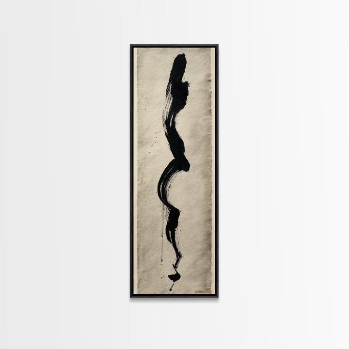 Modern Calligraphy Wave Canvas Print, Calligraphy Art, Fine Art Print, Living Room Decor, Fine Art, Script, Wall Decor, CAL-1x3-94