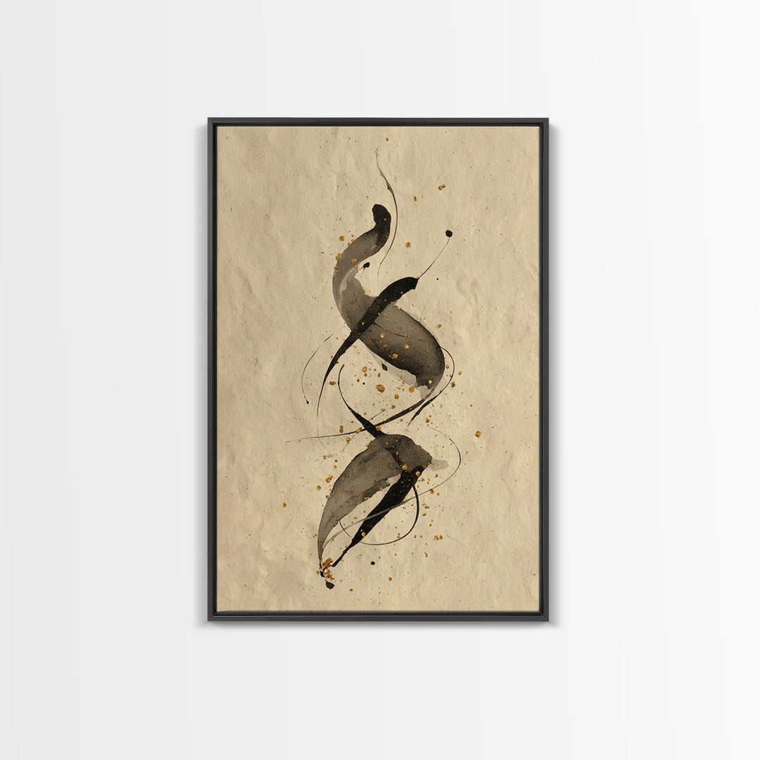 Romantic Handwritten Marks Without Readable Words Canvas Print, Calligraphy Art, Art Print, Living Room Decor, Fine Art, Script, CAL-2x3-23