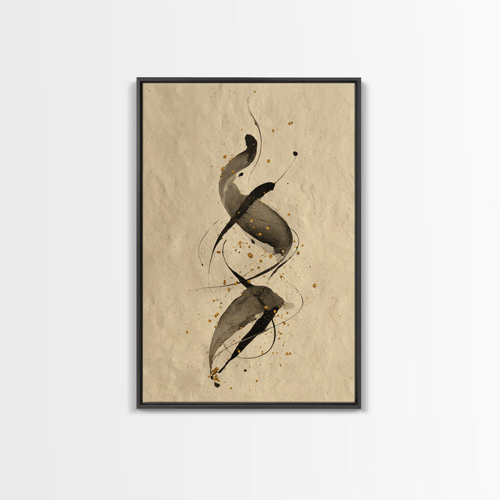Romantic Handwritten Marks Without Readable Words Canvas Print, Calligraphy Art, Art Print, Living Room Decor, Fine Art, Script, CAL-2x3-23