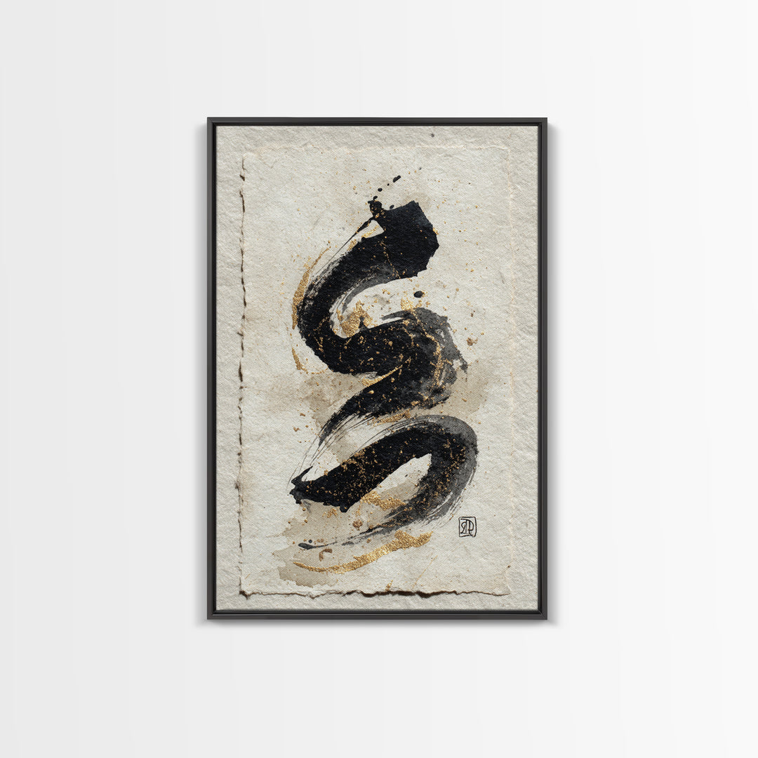 Romantic Handwritten Marks Without Readable Words Canvas Print, Calligraphy Art, Prints, Living Room Decor, Fine Art, Script, CAL-2x3-71