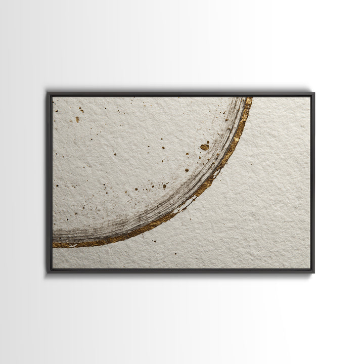 Japanese Brush Mark Circle Canvas Print, Calligraphy Art, Living Room Wall Art, Living Room Decor, Script, Spiritual Wall Art, CAL-3x2-32