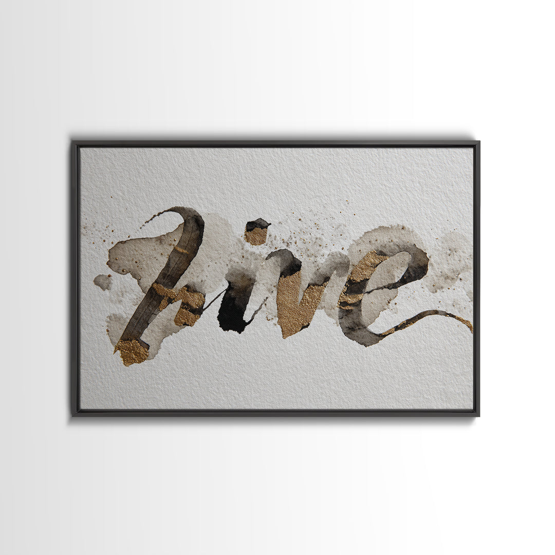 Expressive Musical Rhythm Painted as Ink Strokes Canvas Print, Calligraphy Art, Japanese Art, Living Room Decor, Script, CAL-3x2-52