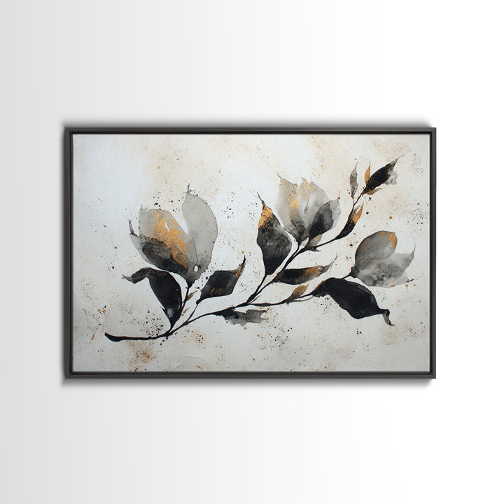 Single Elegant Flourish Shaped Like a Flower Canvas Print, Calligraphy Art, Unique Wall Art, Living Room Decor, Script, CAL-3x2-9