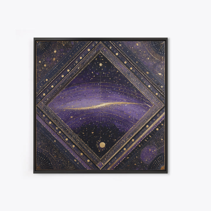 Dreamlike Comet Crossing a Violet Sky Canvas Print, Celestial Art, Whimsical Art, Living Room Decor, Fine Art, Celestial, CEL-1x1-60