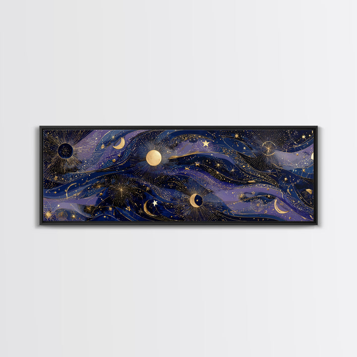 Twelve Small Moons Arranged as Elegant Pattern Canvas Print, Celestial Art, Downloadable Prints, Living Room Decor, Celestial, CEL-3x1-16