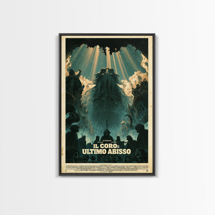The Choir Of The Last Abyss, Italian Language Horror Movie Poster, 1970s Horror Art, Cult Horror Poster, Framed Canvas Print