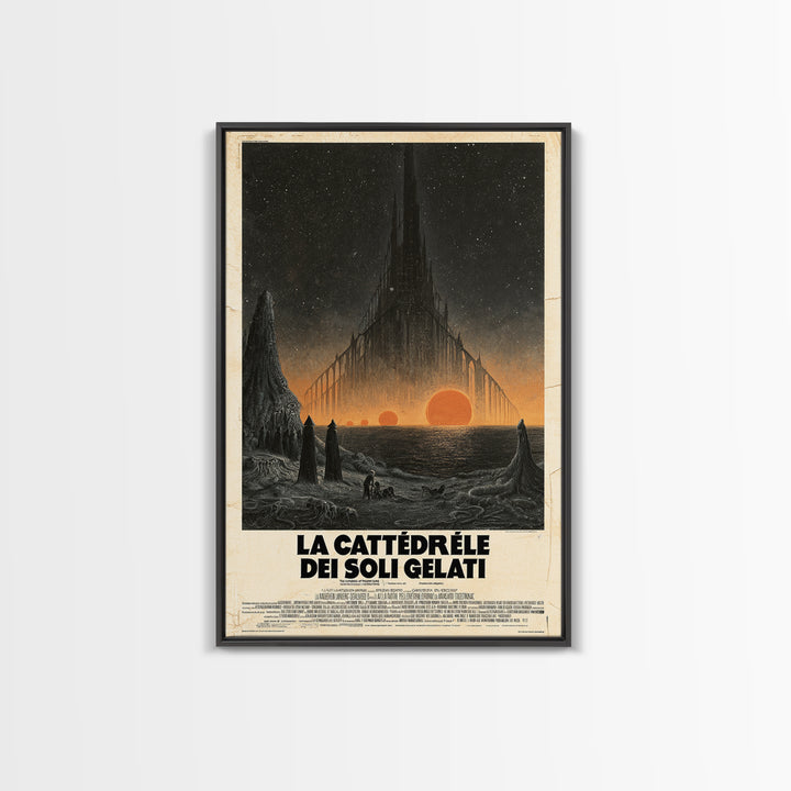 The Cathedral Of Frozen Suns, Italian Language Horror Movie Poster, 1970s Horror Art, Eldritch Cinema Wall Art, Framed Canvas Print