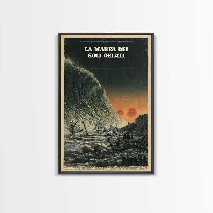 The Tide Of Frozen Suns, Italian Language Horror Movie Poster, 1970s Horror Art, Gothic Cinema Wall Art, Framed Canvas Print