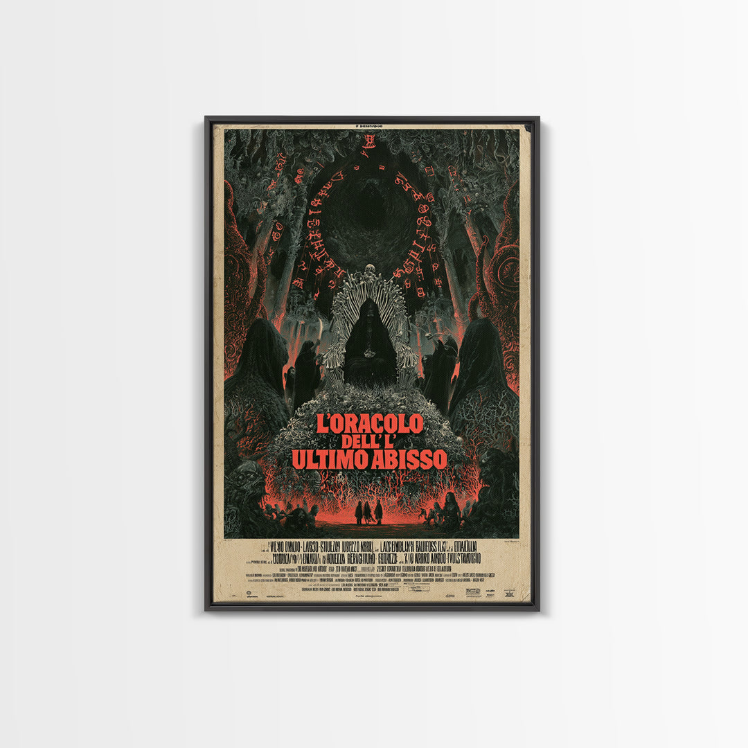 The Oracle Of The Last Abyss, Italian Language Horror Movie Poster, 1970s Horror Art, Retro Horror Movie Art, Canvas Print