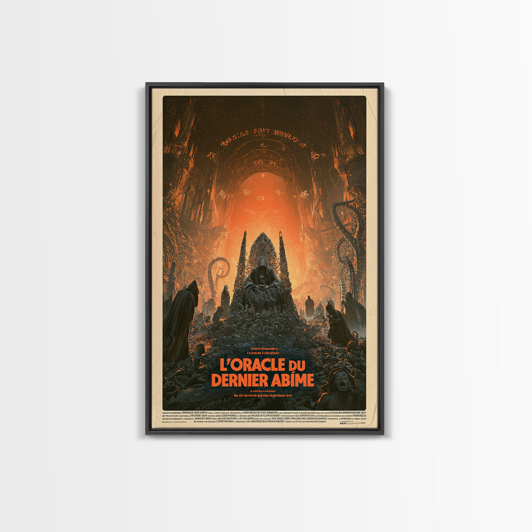 The Oracle Of The Last Abyss, French Language Horror Movie Poster, 1960s Horror Art, Cosmic Horror Movie Art, Canvas Print, Macabre Wall Art