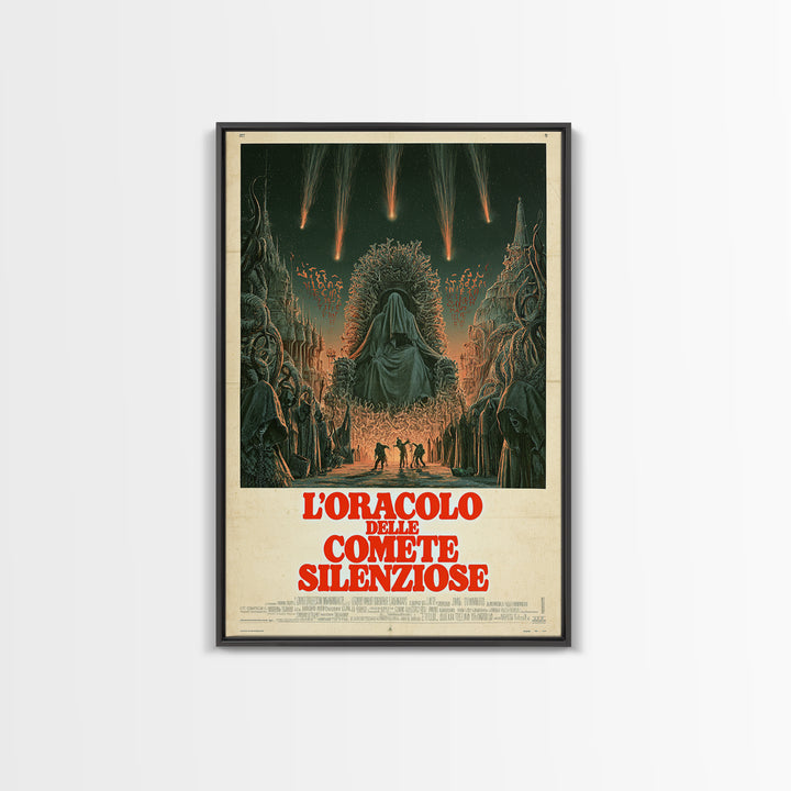 The Oracle Of Silent Comets, Italian Language Horror Movie Poster, 1970s Horror Art, Eldritch Cinema Wall Art, Framed Canvas Print