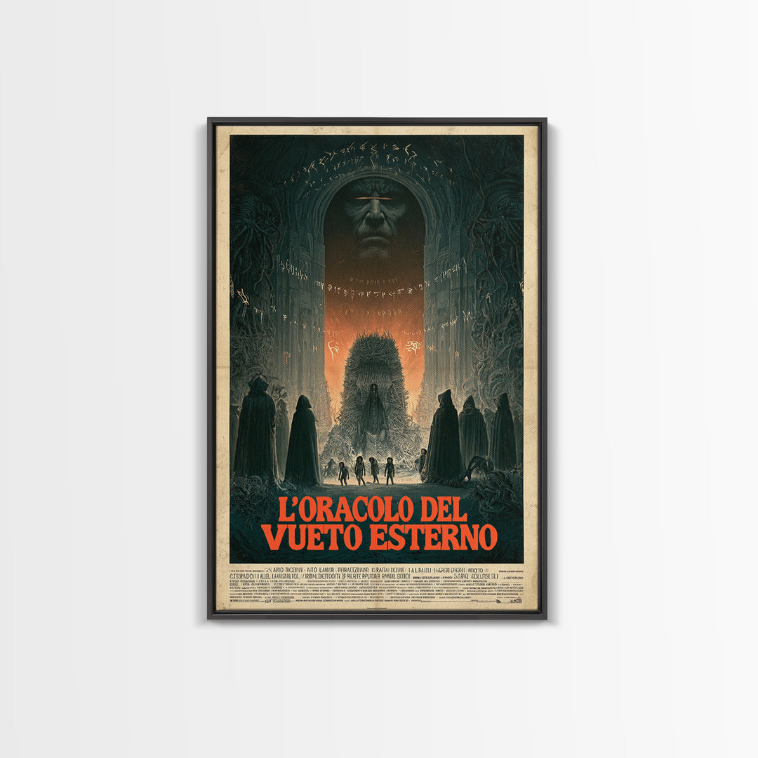 The Oracle Of The Outer Void, Italian Language Horror Movie Poster, 1970s Horror Art, Retro Horror Movie Art, Canvas Print