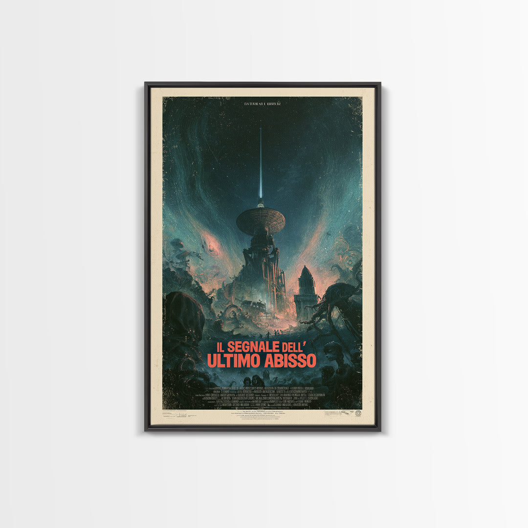 The Signal Of The Last Abyss, Italian Language Horror Movie Poster, 1970s Horror Art, Gothic Cinema Wall Art, Framed Canvas Print