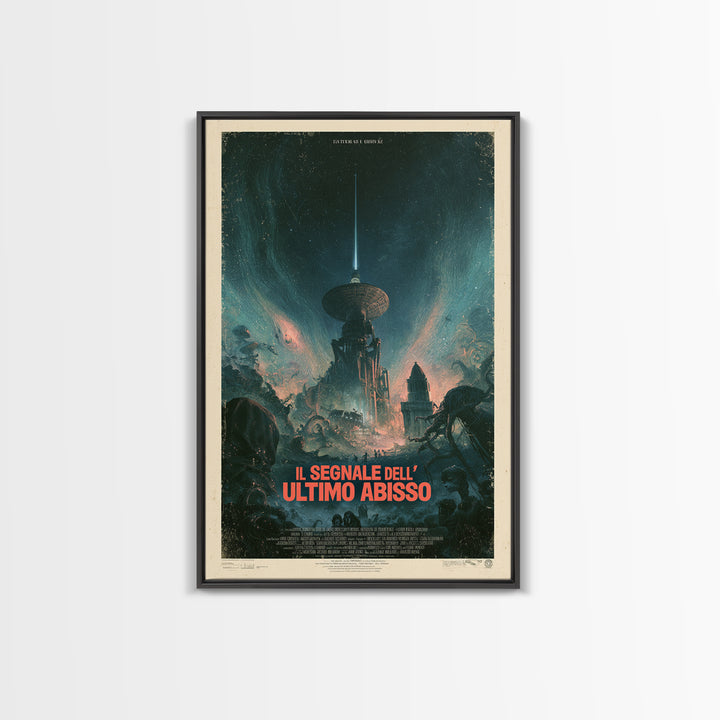 The Signal Of The Last Abyss, Italian Language Horror Movie Poster, 1970s Horror Art, Gothic Cinema Wall Art, Framed Canvas Print