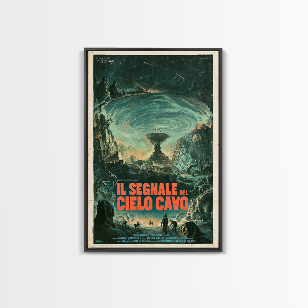 The Signal Of The Hollow Sky, Italian Language Horror Movie Poster, 1970s Horror Art, Classic Monster Poster, Canvas Print, Halloween Decor